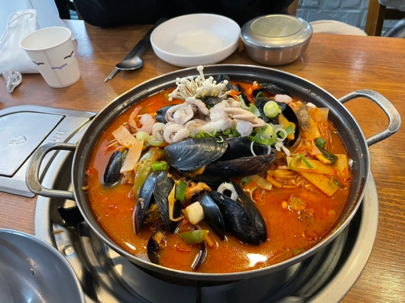 Spicy Seafood Sundubu Hot Pot