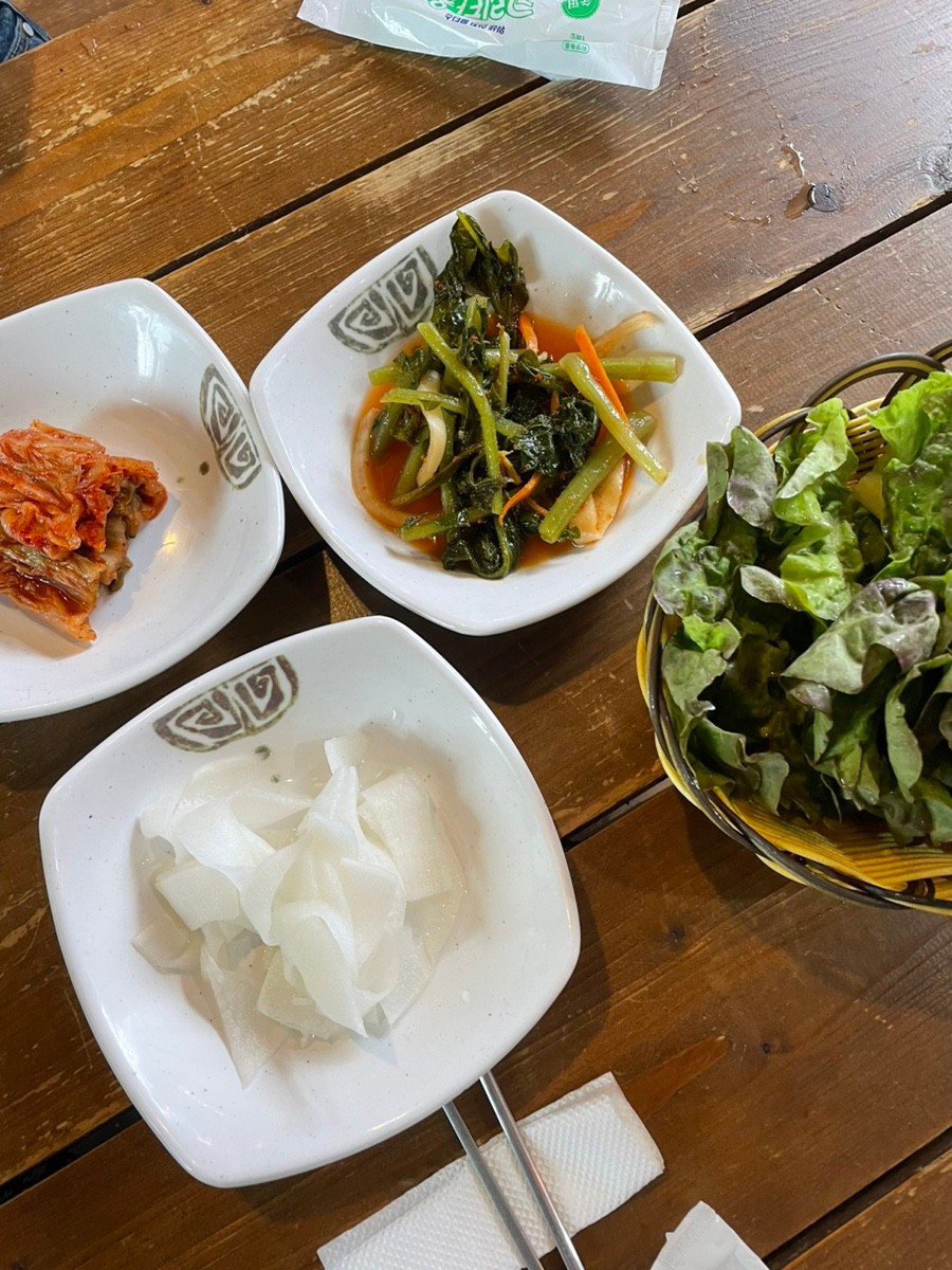 토면 - 100% 순메밀로 만든 토면과 각종 양념들