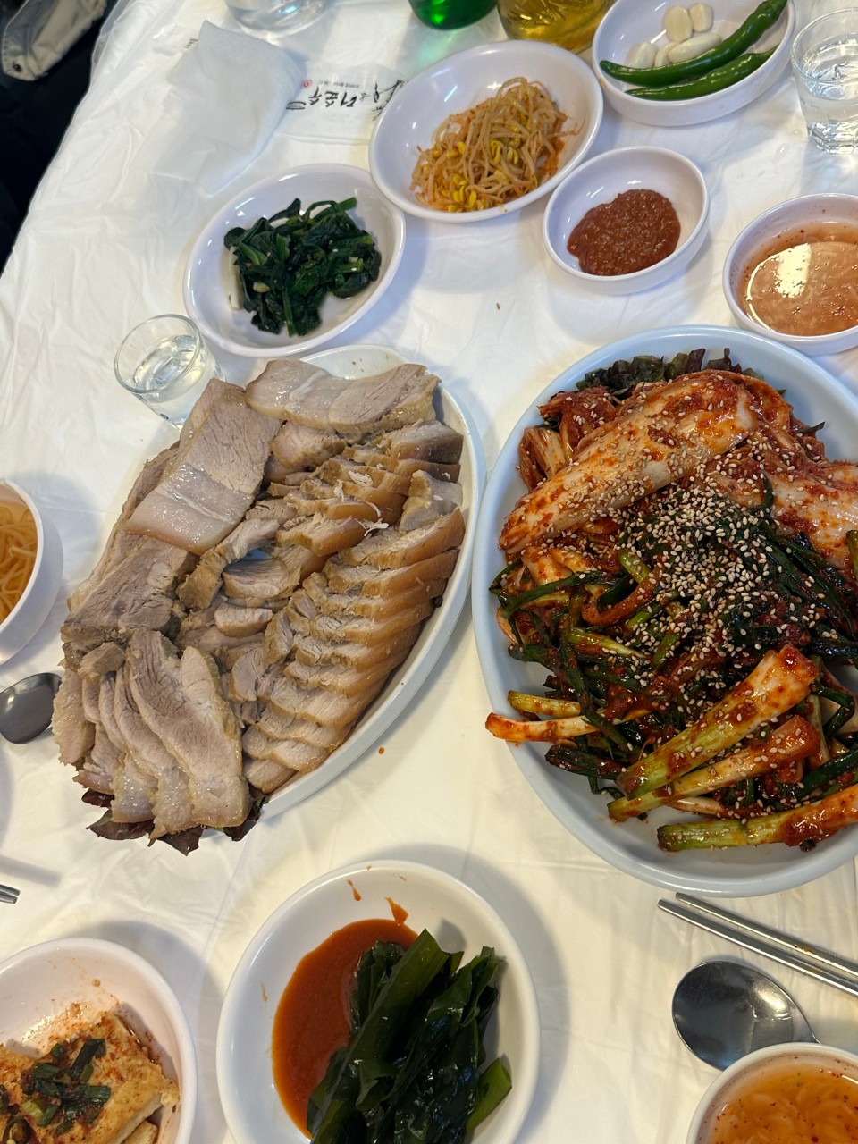 남도보쌈파전 밑반찬
